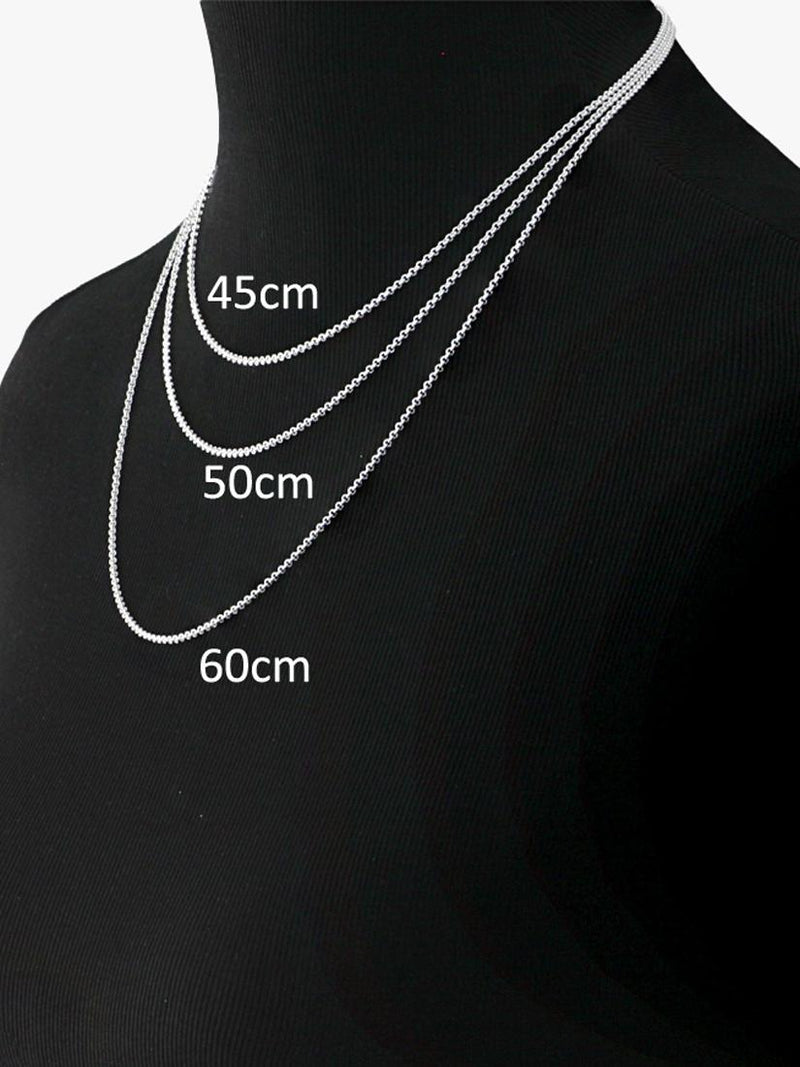 Nina B unisex silver Belcher chain 45cm - British product