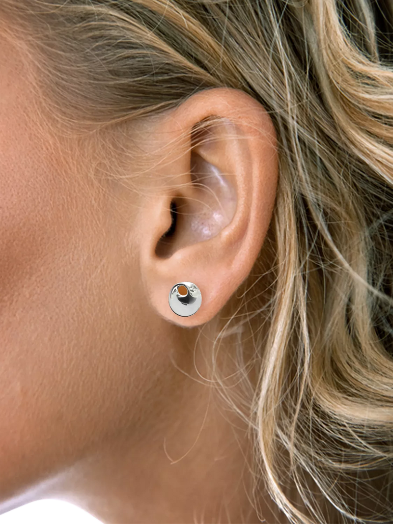Nina B open circle stud earring 1cm, imported from the UK