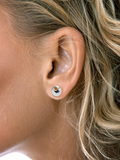 Nina B open circle stud earring 1cm, imported from the UK