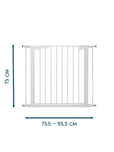 BabyDan Premier True Pressure Gate with Extensions, White Safety Gate