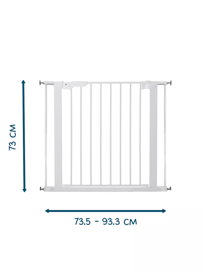 BabyDan Premier True Pressure Gate with extensions, white - British product