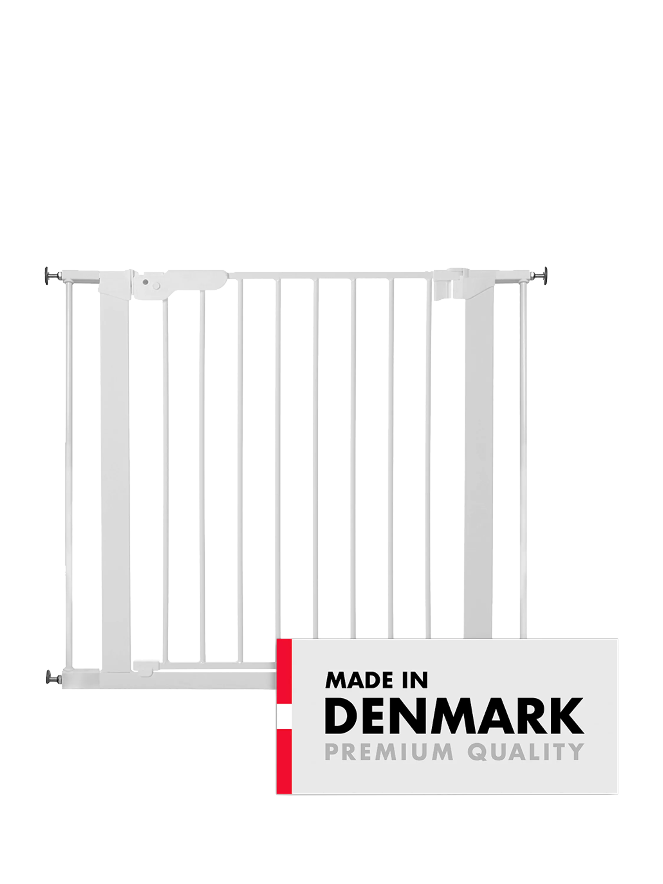 BabyDan Premier True Pressure Gate with extensions, white - British product