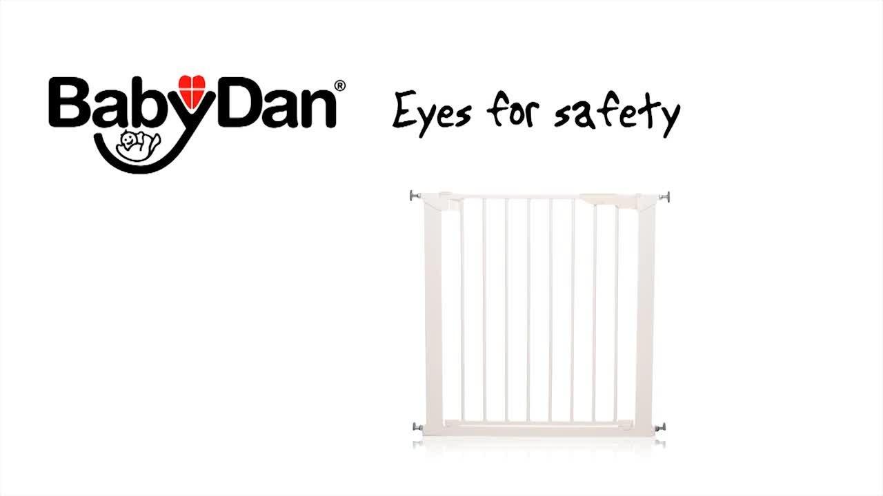 BabyDan Premier True Pressure Gate with extensions, white - British product