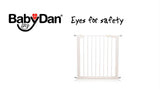 BabyDan Premier True Pressure Gate with extensions, white - British product