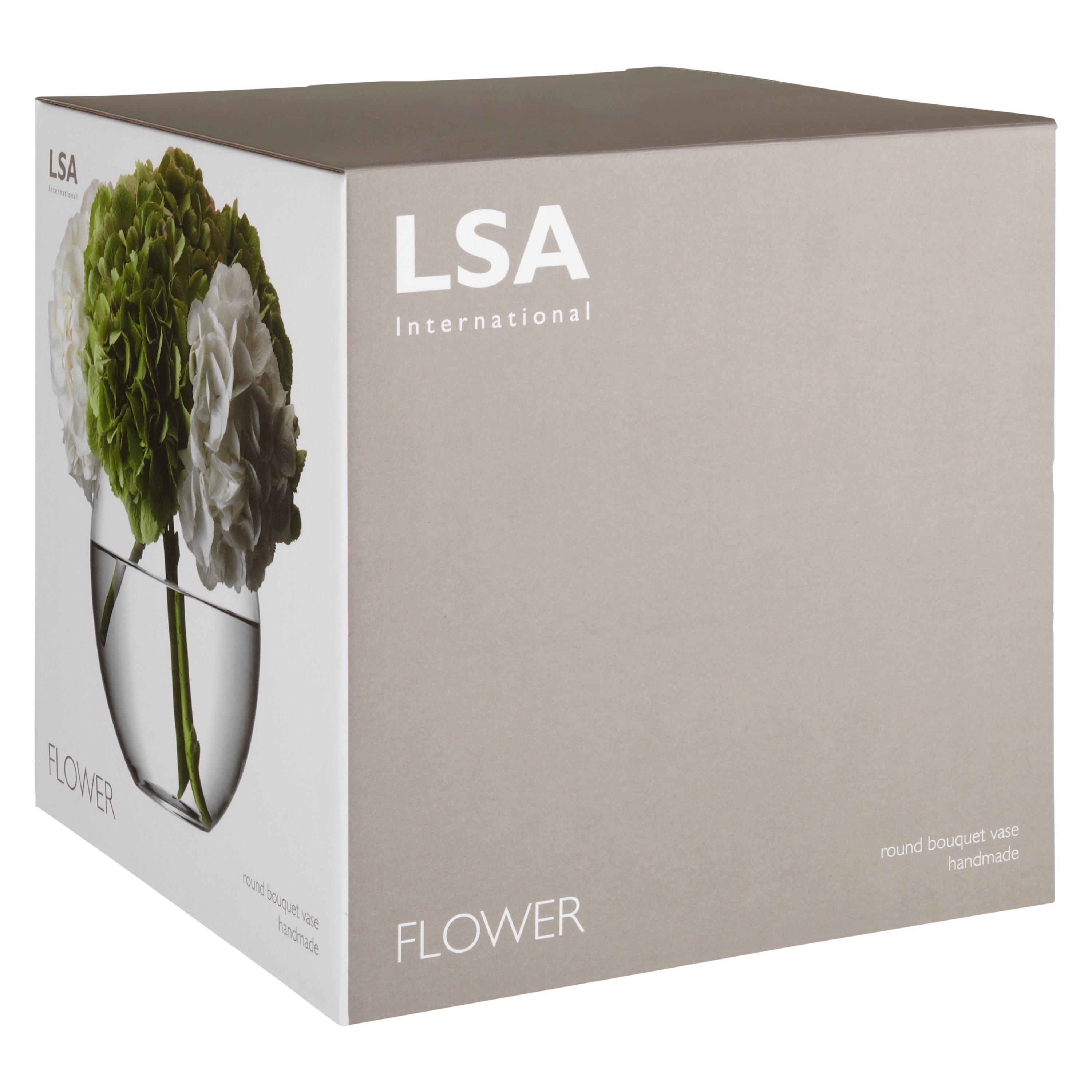 LSA International Globe Vase Clear H22cm, UK version
