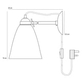 Original BTC Hector Dome wall light medium bone china - British product