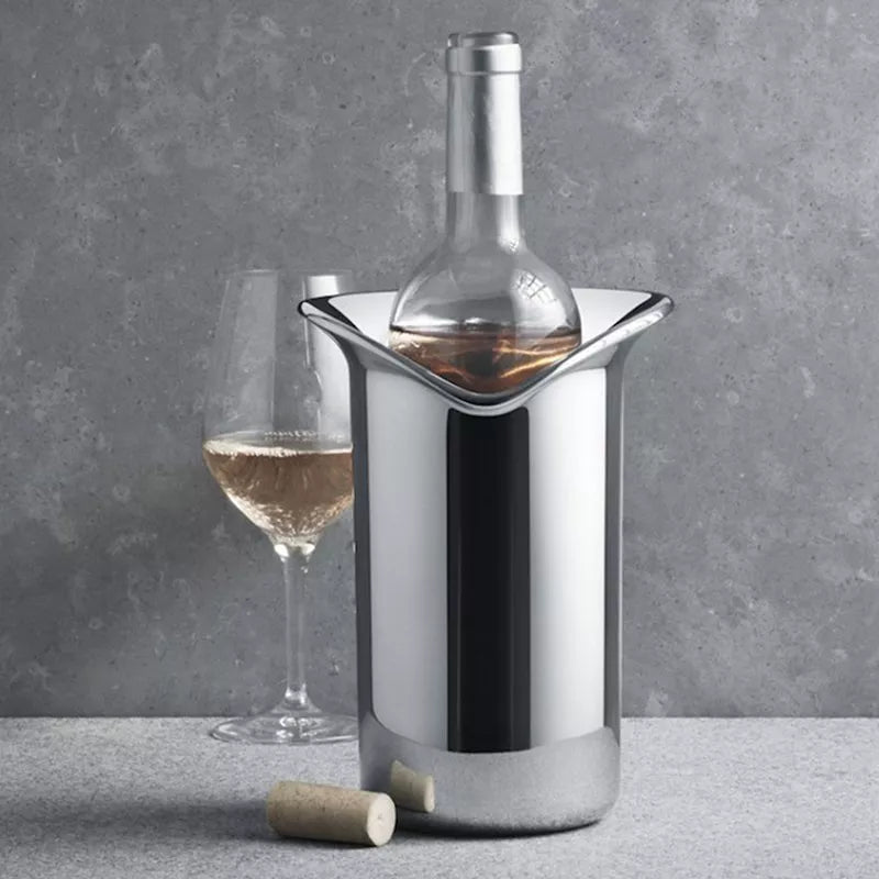 Georg Jensen stainless steel wine cooler, UK version