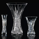 Waterford crystal diamond cut vase in clear, 20cm height (British brand)