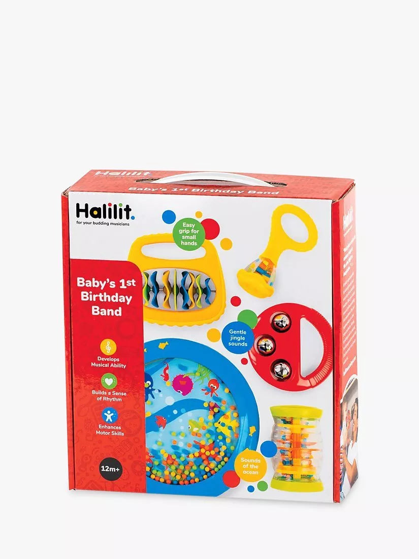 Halilit Baby's First Birthday Band musical instrument set, UK version