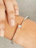 Jools by Jenny Brown silver cubic zirconia bangle (British brand)