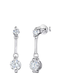 Jools cubic zirconia drop earrings sterling silver - British product