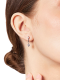 Jools cubic zirconia drop earrings sterling silver - British product