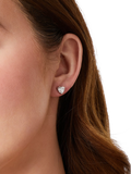 Jools by Jenny Brown heart cubic zirconia stud earrings sterling silver, UK version