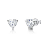 Jools by Jenny Brown heart cubic zirconia stud earrings sterling silver, UK version