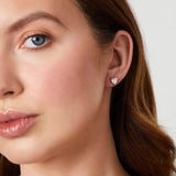 Jools by Jenny Brown heart cubic zirconia stud earrings sterling silver, UK version