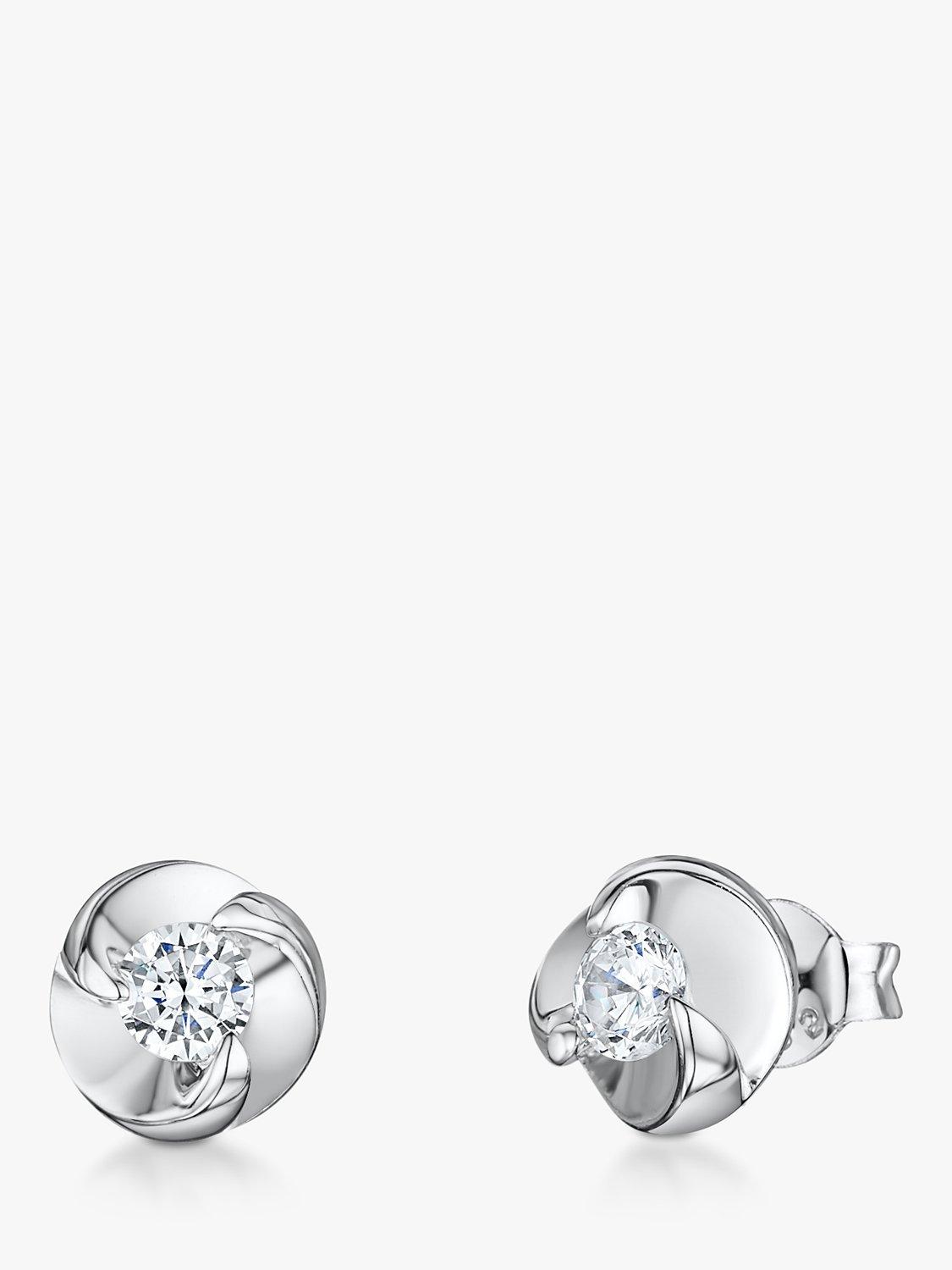 Jools by Jenny Brown swirl stud earrings gold vermeil, UK version