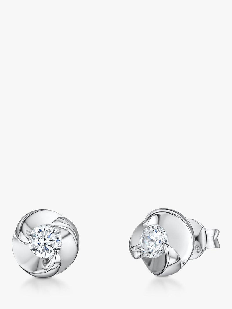 Jools by Jenny Brown swirl stud earrings gold vermeil, UK version