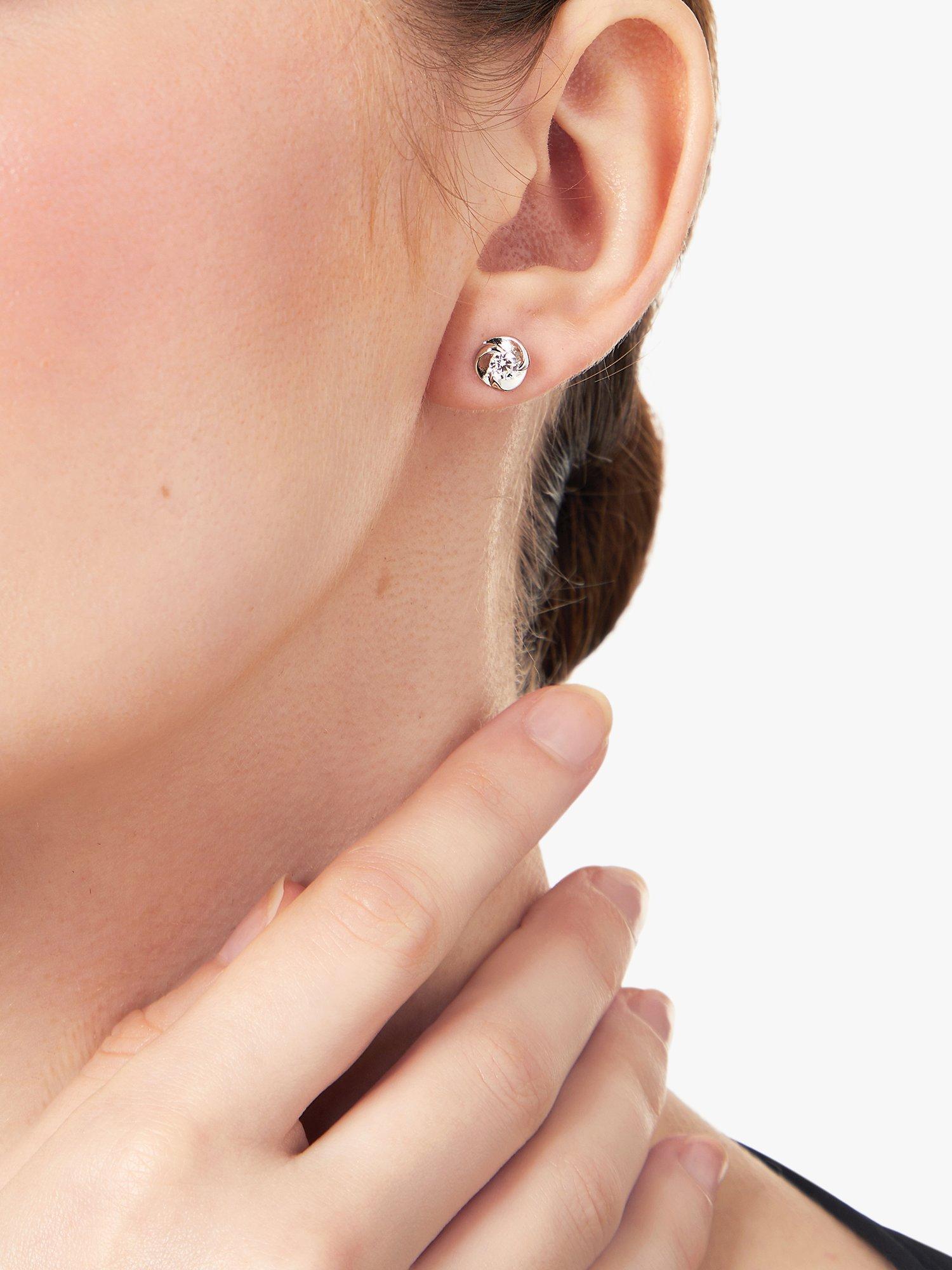 Jools by Jenny Brown swirl stud earrings gold vermeil, UK version