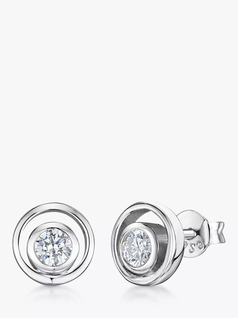 Jools by Jenny Brown cubic zirconia stud earrings, imported from the UK
