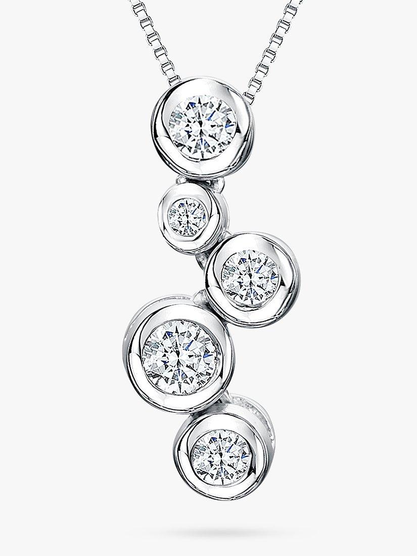 Jools by Jenny Brown cubic zirconia bubble pendant necklace (British brand)