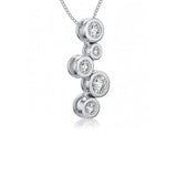 Jools by Jenny Brown cubic zirconia bubble pendant necklace (British brand)