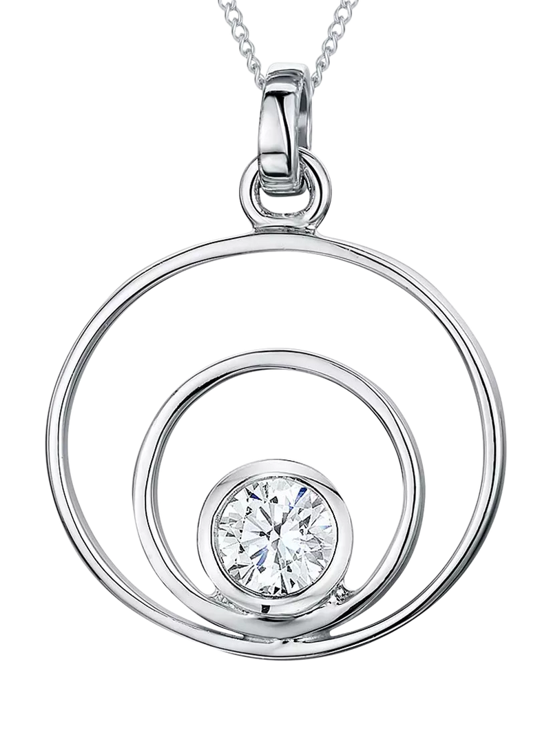 Jools by Jenny Brown cubic zirconia oval pendant necklace (British brand)