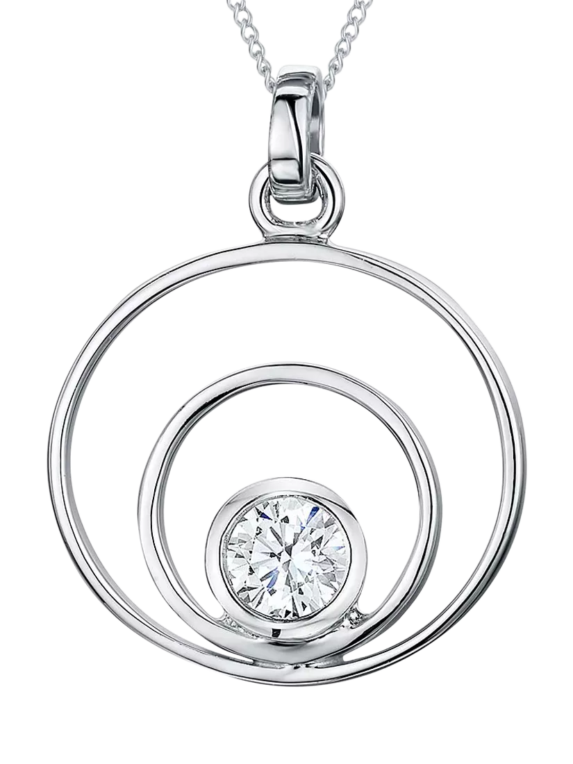 Jools by Jenny Brown cubic zirconia oval pendant necklace (British brand)