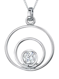 Jools by Jenny Brown cubic zirconia oval pendant necklace (British brand)