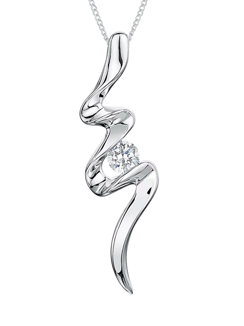 Jools by Jenny Brown cubic zirconia pendant silver - British product