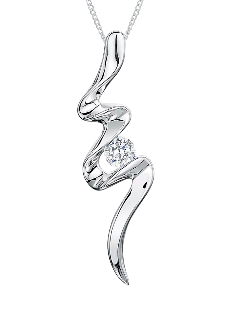 Jools by Jenny Brown cubic zirconia pendant silver - British product