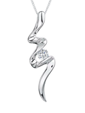 Jools by Jenny Brown cubic zirconia pendant silver - British product