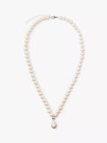 Lido sterling silver pendant necklace with freshwater pearls and cubic zirconia, UK version