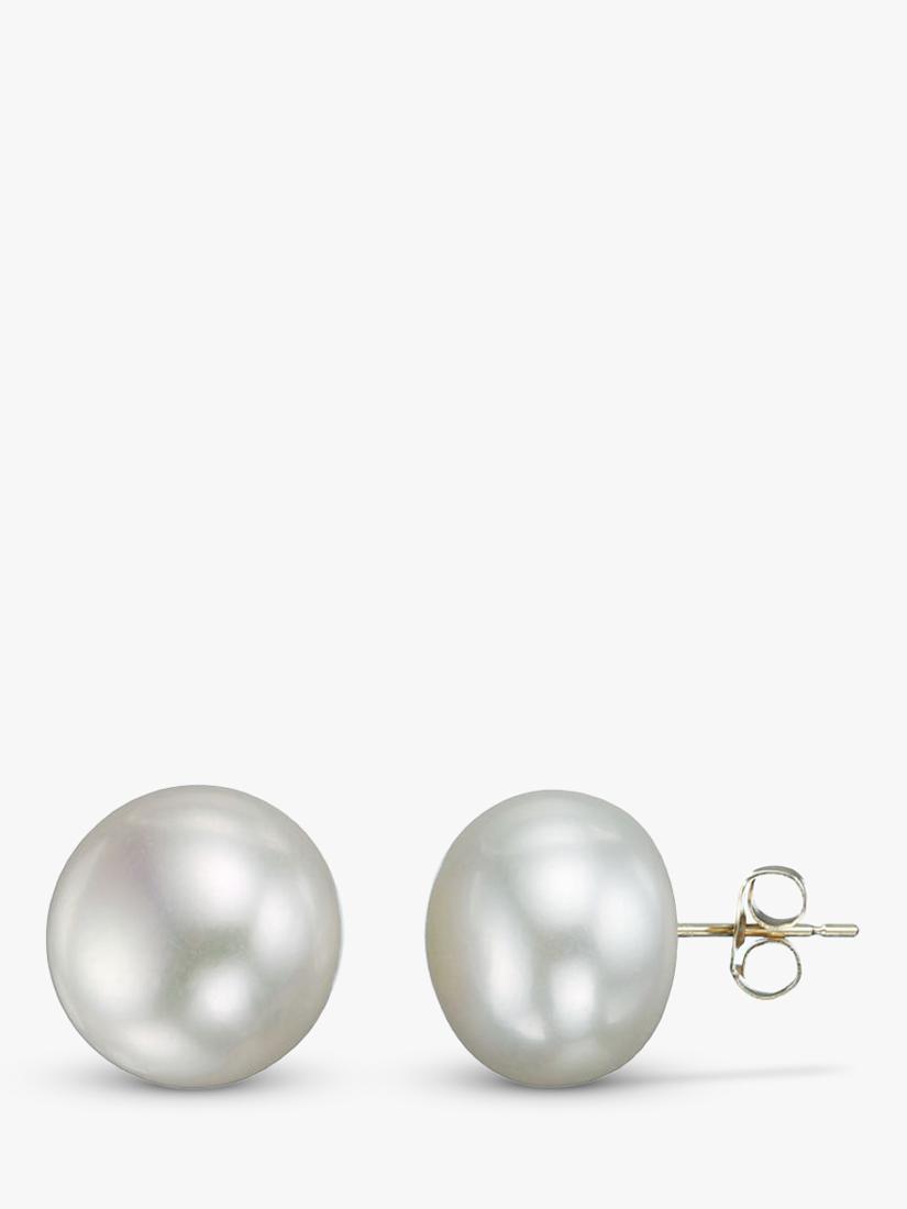 E.W Adams 9ct gold bouton pearl stud earrings (British brand)