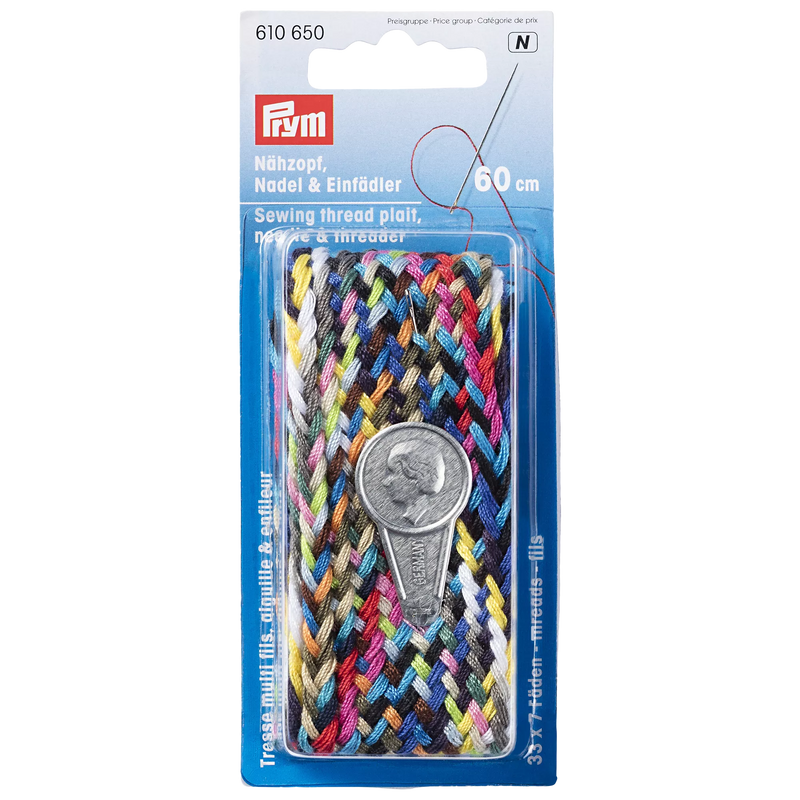 Prym sewing thread plait with needle and threader - British product