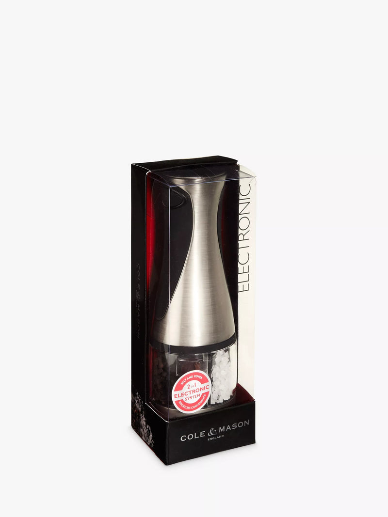 Cole & Mason Kew 2-in-1 electronic salt and pepper mill, UK version