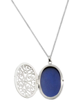 Nina B locket pendant necklace silver, UK version