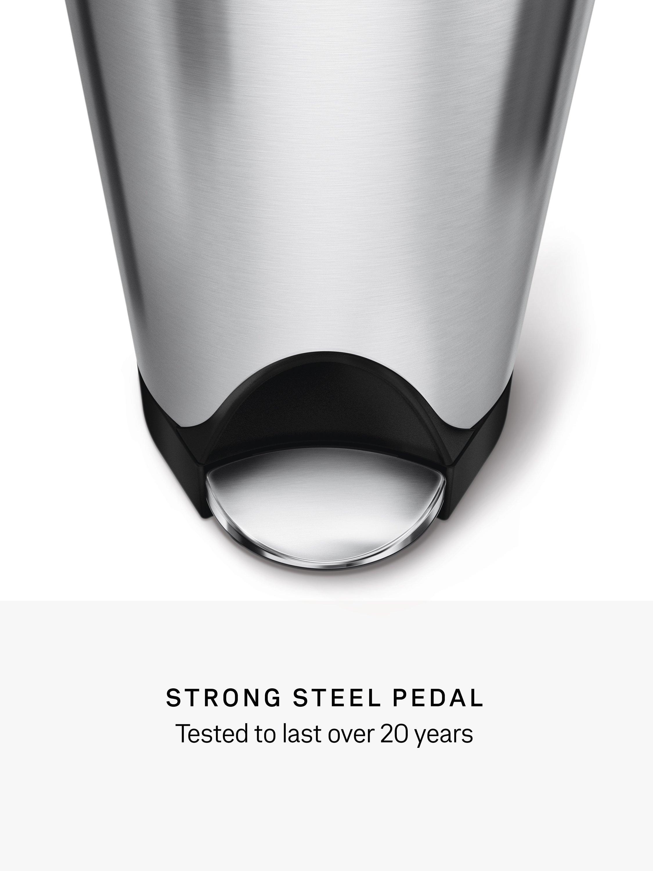 simplehuman kitchen recycling bin brushed stainless steel 40L (British brand)