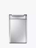 simplehuman Rectangular Touch Bar Bin, Brushed Stainless Steel, 30L