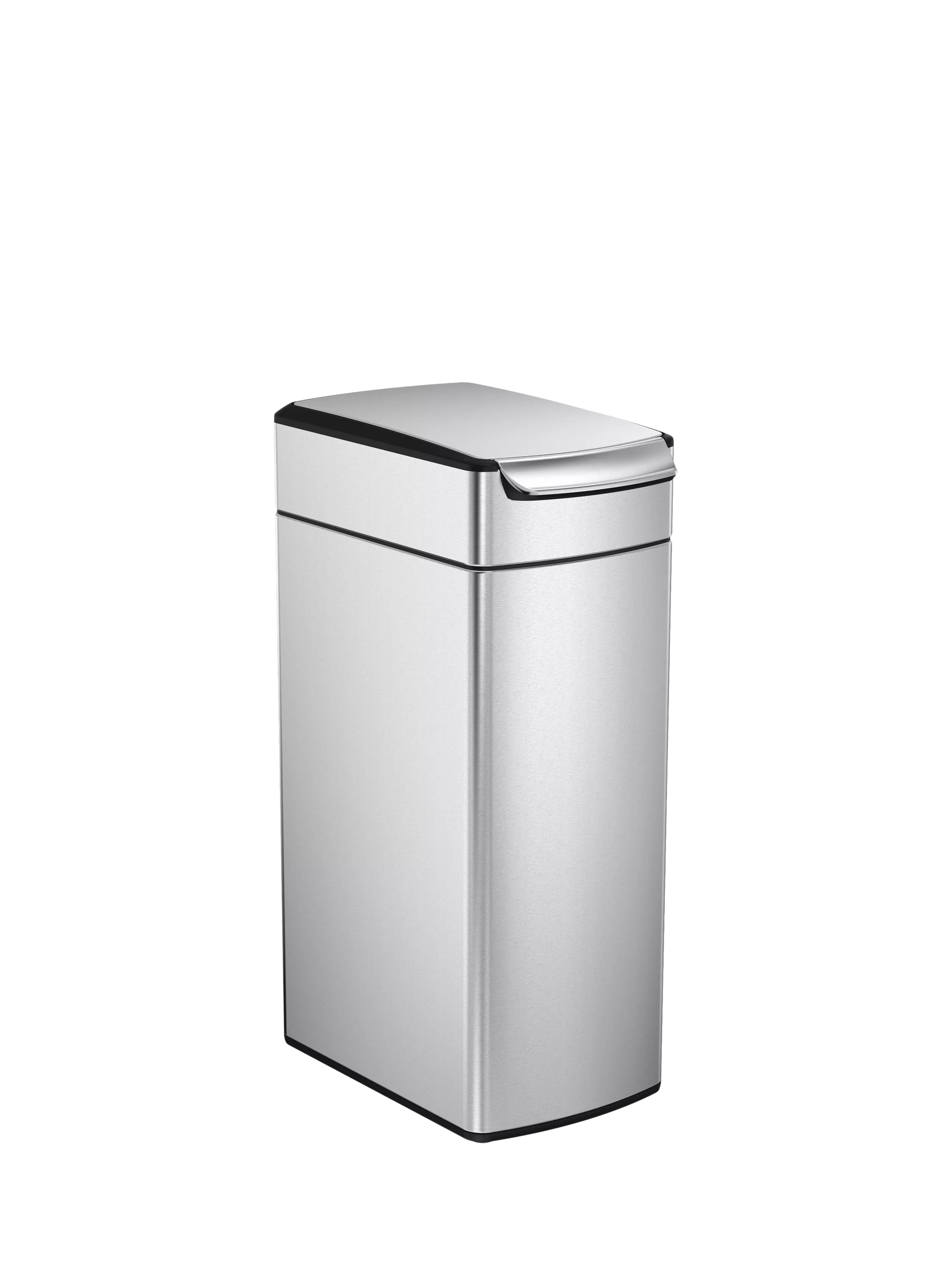Simplehuman Slim Touch Bar Bin in brushed stainless steel, 40L capacity (British brand)