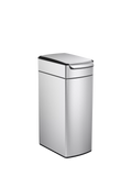 Simplehuman Slim Touch Bar Bin in brushed stainless steel, 40L capacity (British brand)