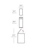 Simplehuman Slim Touch Bar Bin in brushed stainless steel, 40L capacity (British brand)