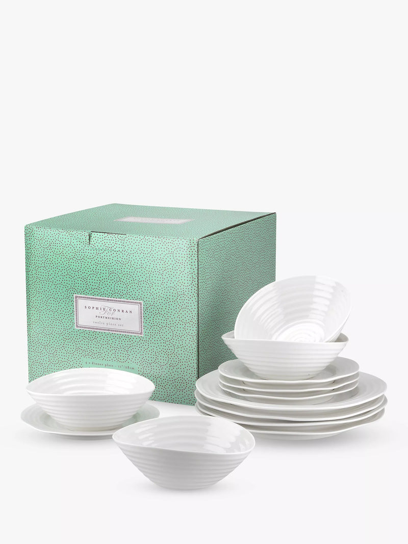 Sophie Conran dinnerware set 12 piece white - British product