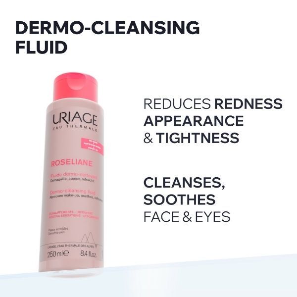 Uriage Roseliane Dermo-Cleansing Fluid 250ml, imported from the UK
