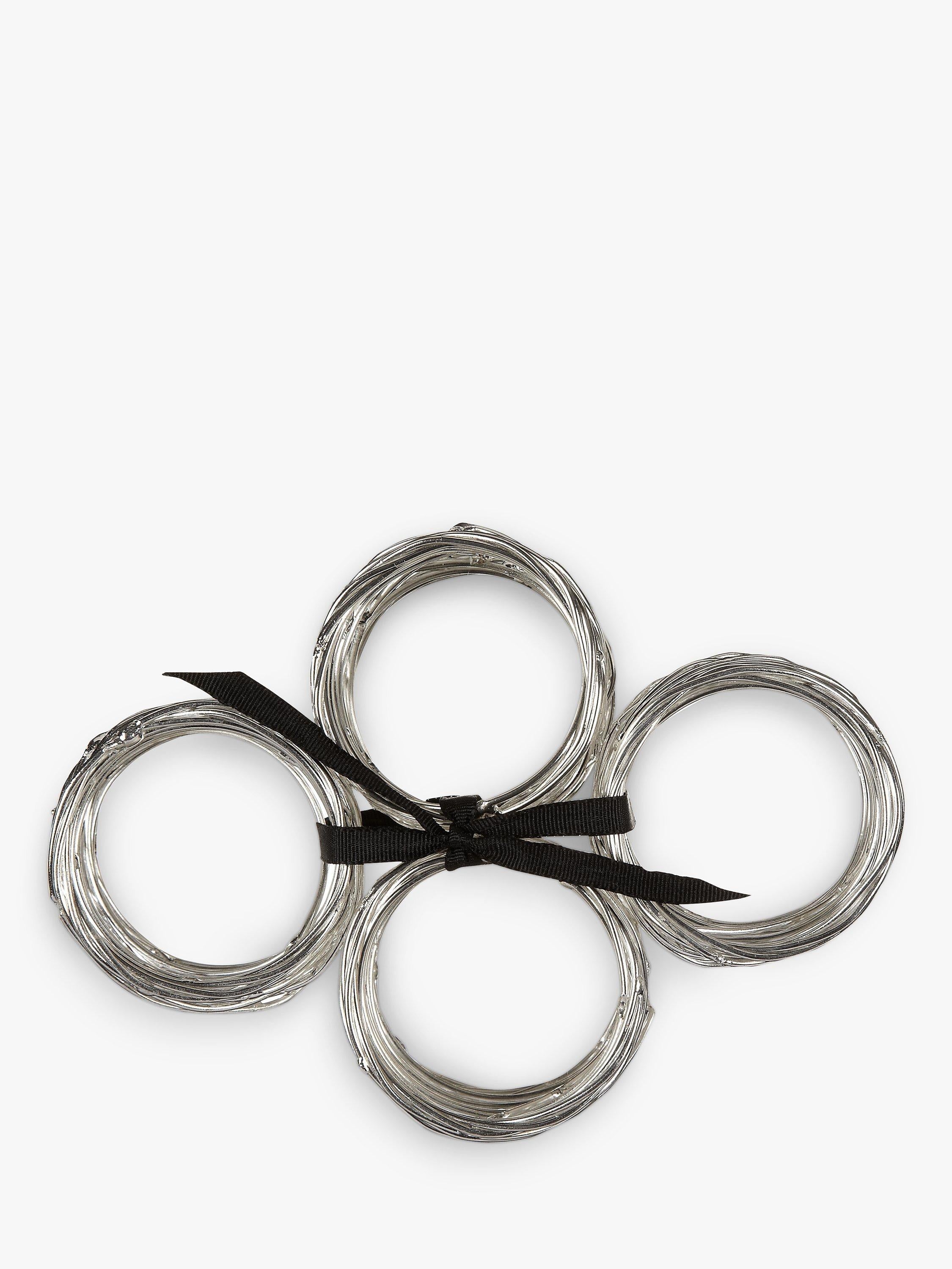 John Lewis nest napkin rings silver (British brand)