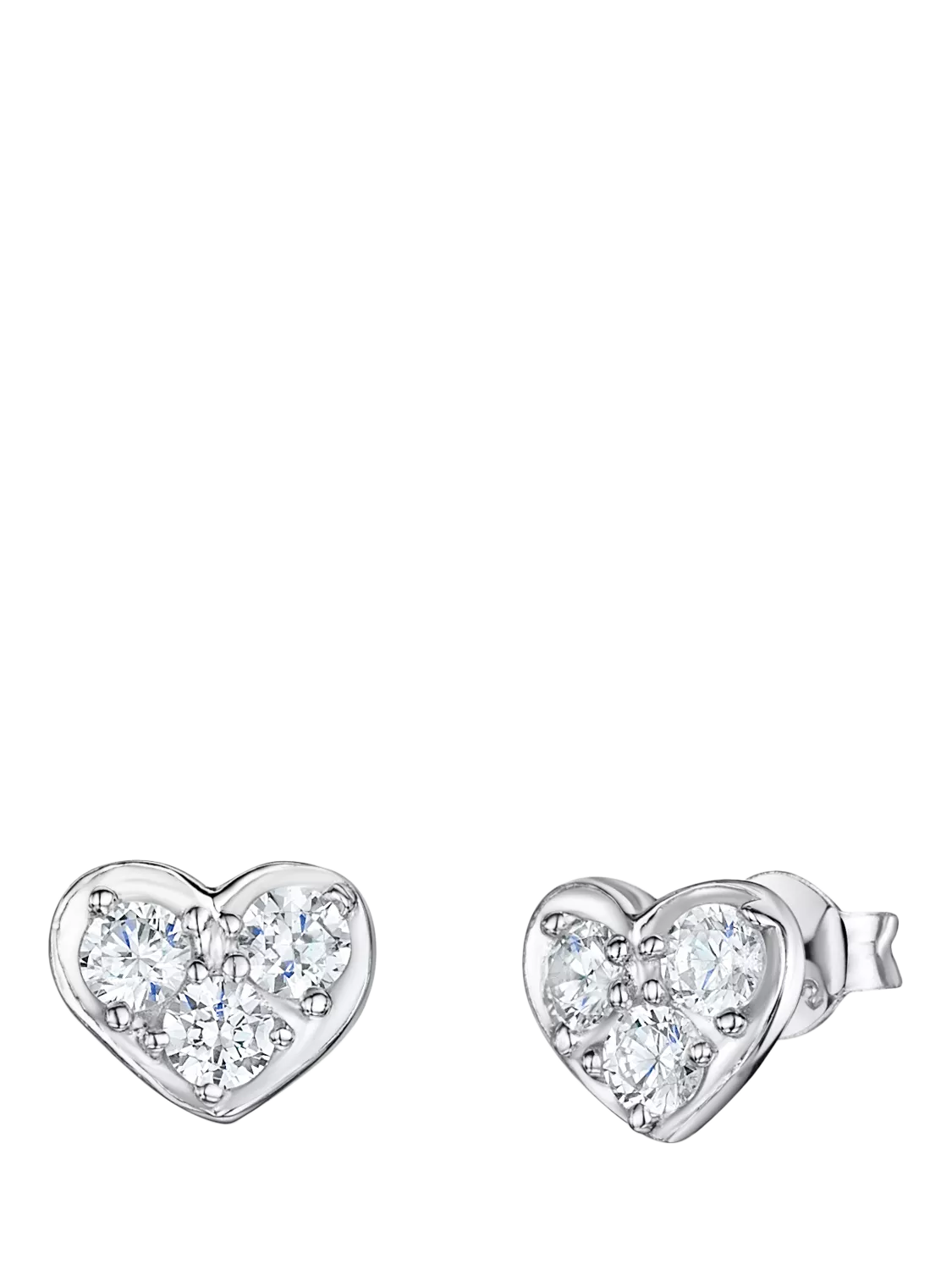 Jools by Jenny Brown heart stud earrings 0.7cm (British brand)