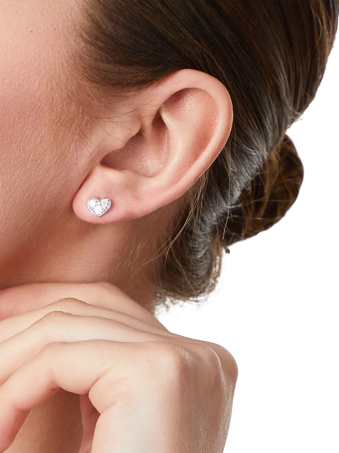 Jools by Jenny Brown heart stud earrings 0.7cm (British brand)