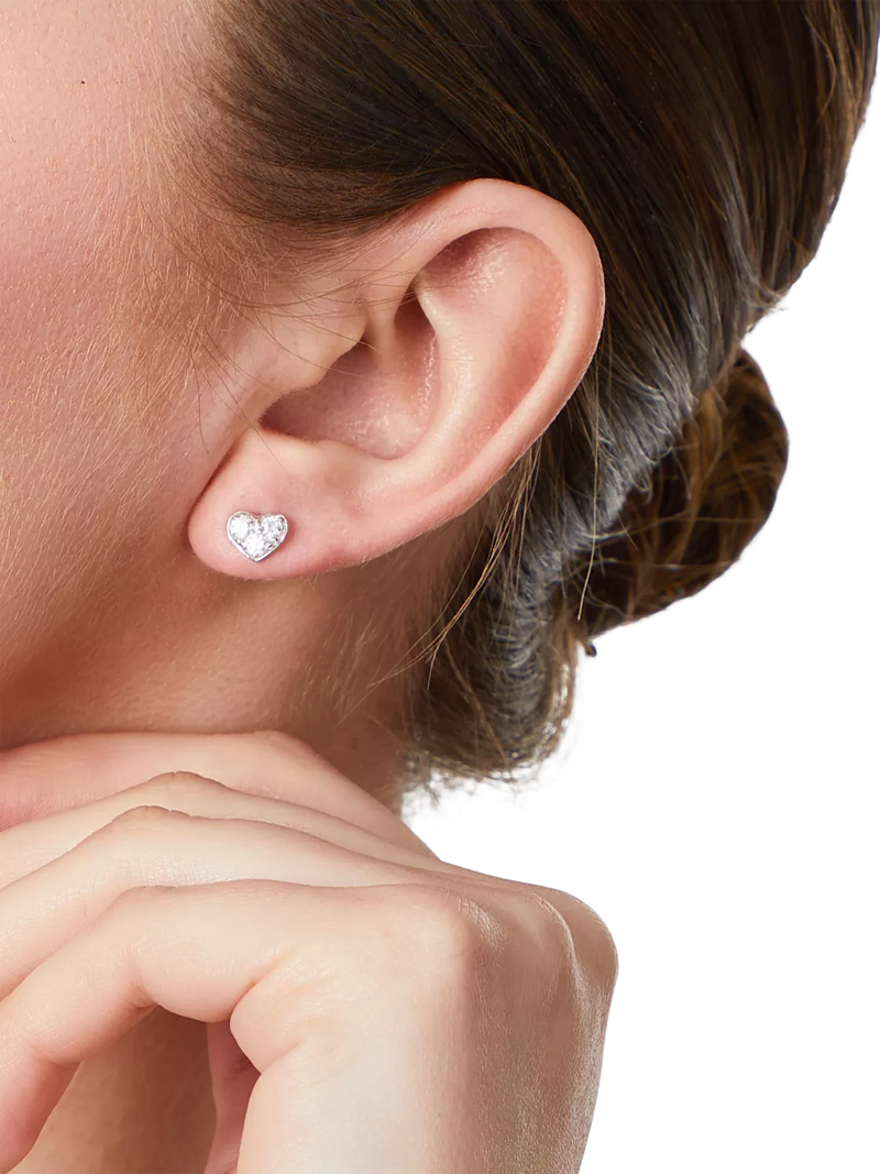 Jools by Jenny Brown heart stud earrings 0.7cm (British brand)
