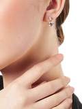 Jools by Jenny Brown silver drop earrings with cubic zirconia (British brand)