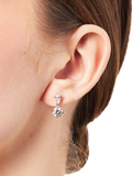 Jools by Jenny Brown silver drop earrings with cubic zirconia (British brand)