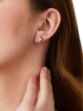 Jools by Jenny Brown infinity cubic zirconia stud earrings silver, imported from the UK